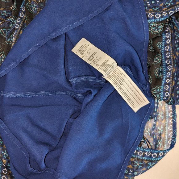 HOLLISTER Women's Halter Slip Skirt Maxi Dress XS Blue Print - Picture 5 of 5